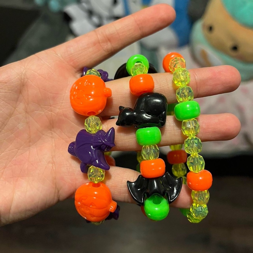 Halloween Themed Beaded Bracelets